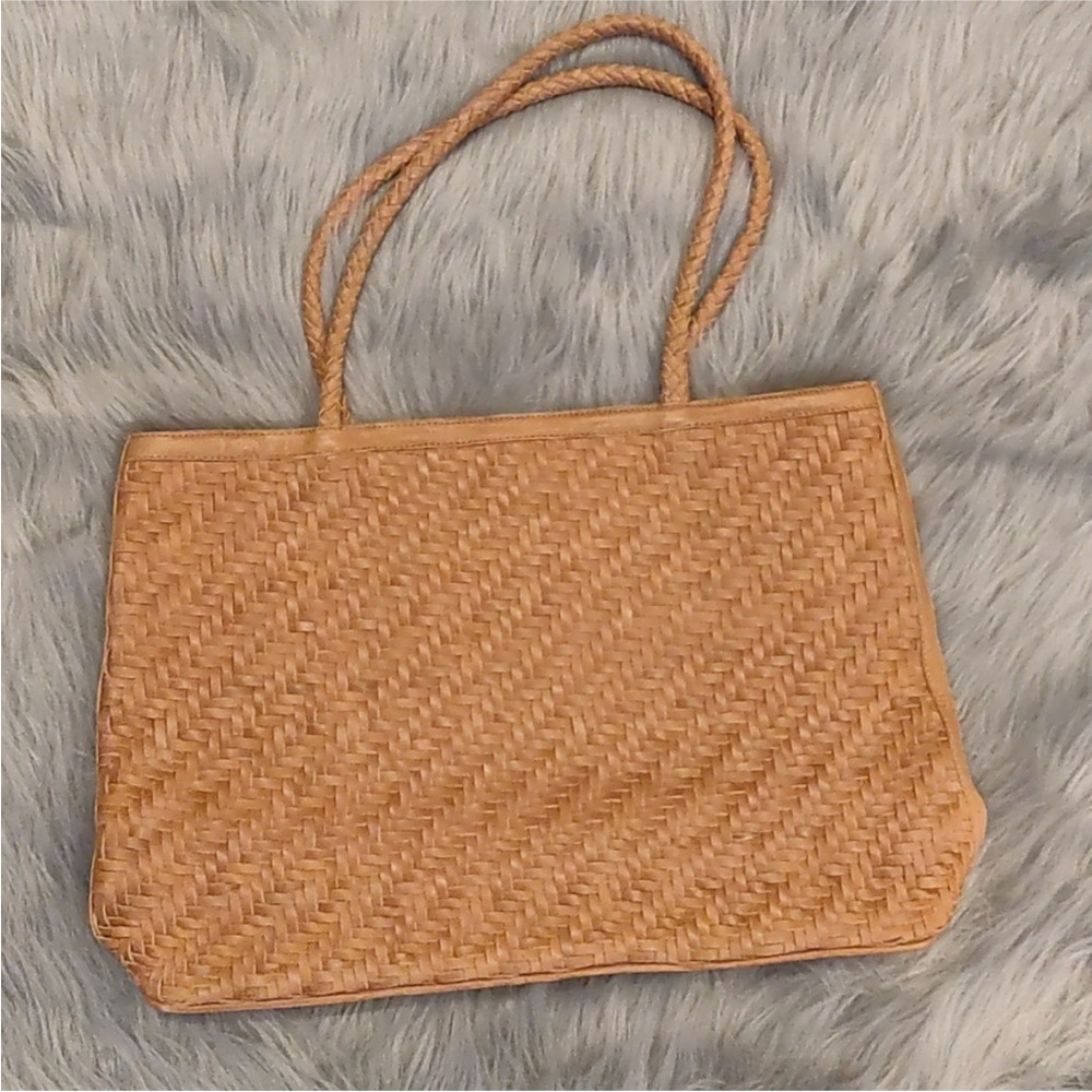 Bembiem Leather Gabrielle Woven Tote